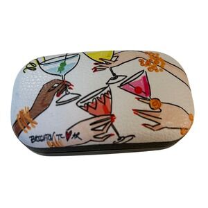 Brighton Cheers Tom Clancy Cocktail Art Pill Box Trinket Contacts Case ARTSY